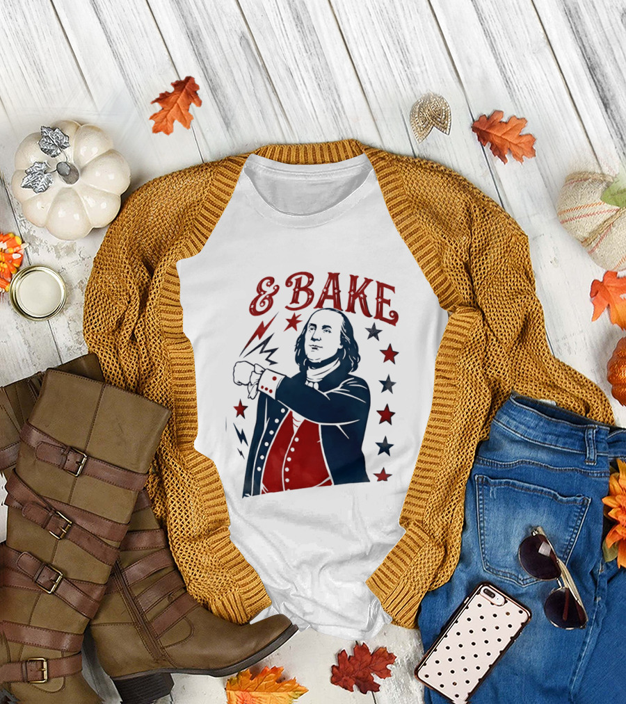 George Washington 4th Of July Bake American 250th Celebration T-Shirt