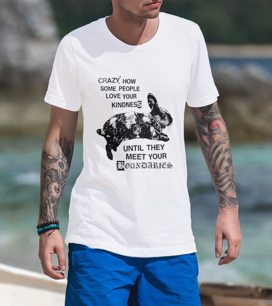 Rabbit Crazy How Some People Love Your Kindness Until They Meet Your Boundaries T-Shirt