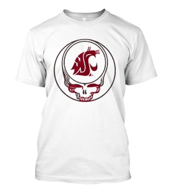 Grateful Dead Skull Washington State Cougars Collaboration T-Shirt