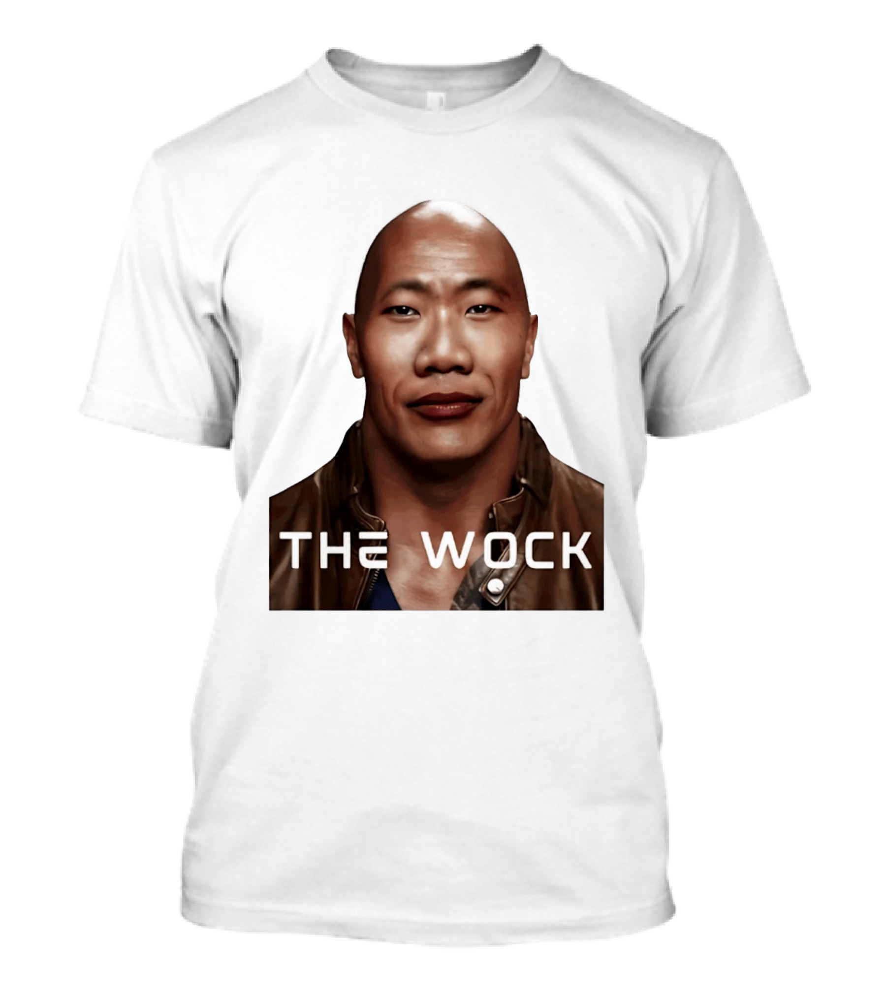 The Wock Parody Face Mashup The Rock And Wok T-Shirt
