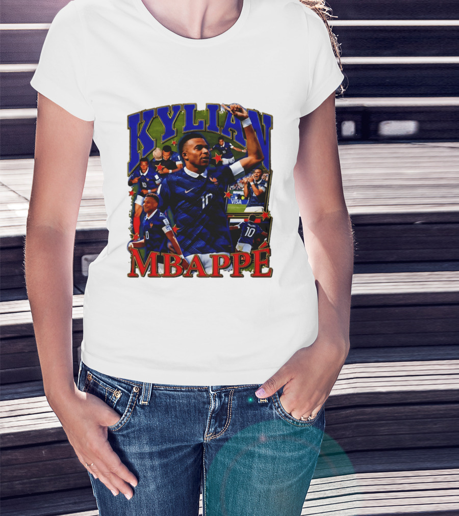 Kylian Mbappe France National Team Star Player Highlights Number 10 T-Shirt