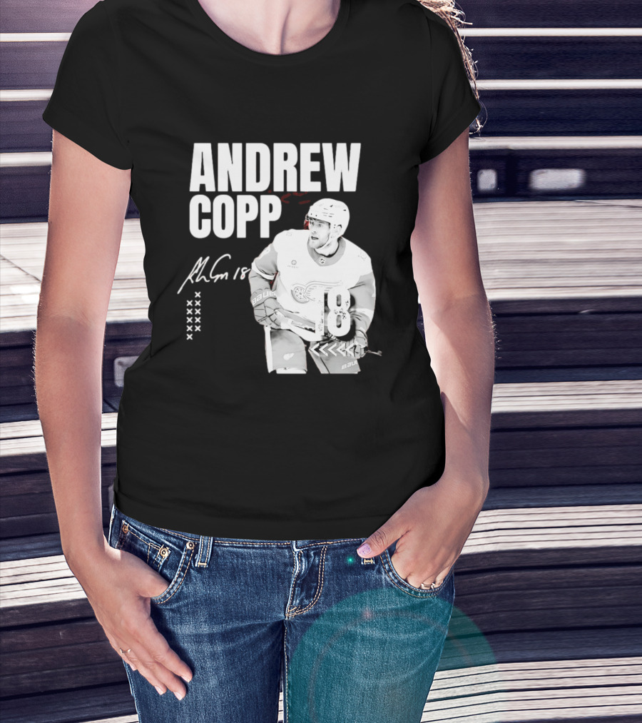 Andrew Copp Detroit Red Wings 18 NHL Hockey Player Signature Jersey T-Shirt