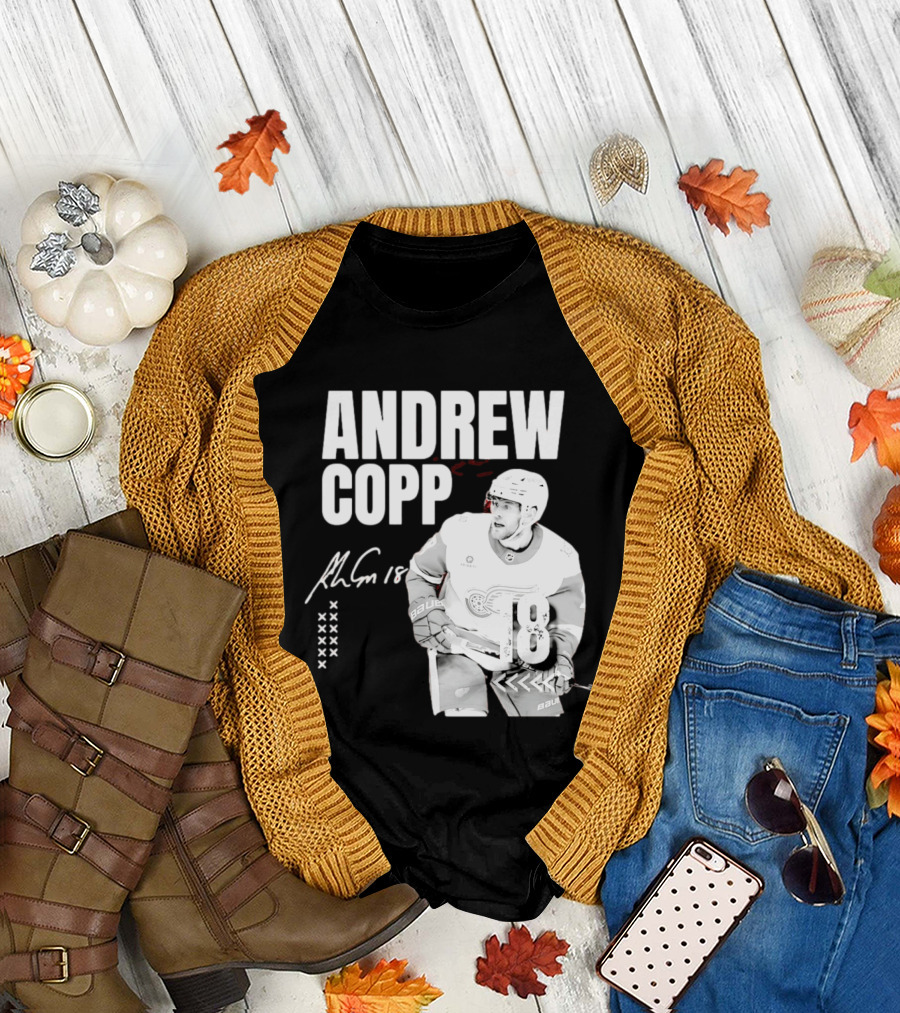 Andrew Copp Detroit Red Wings 18 NHL Hockey Player Signature Jersey T-Shirt
