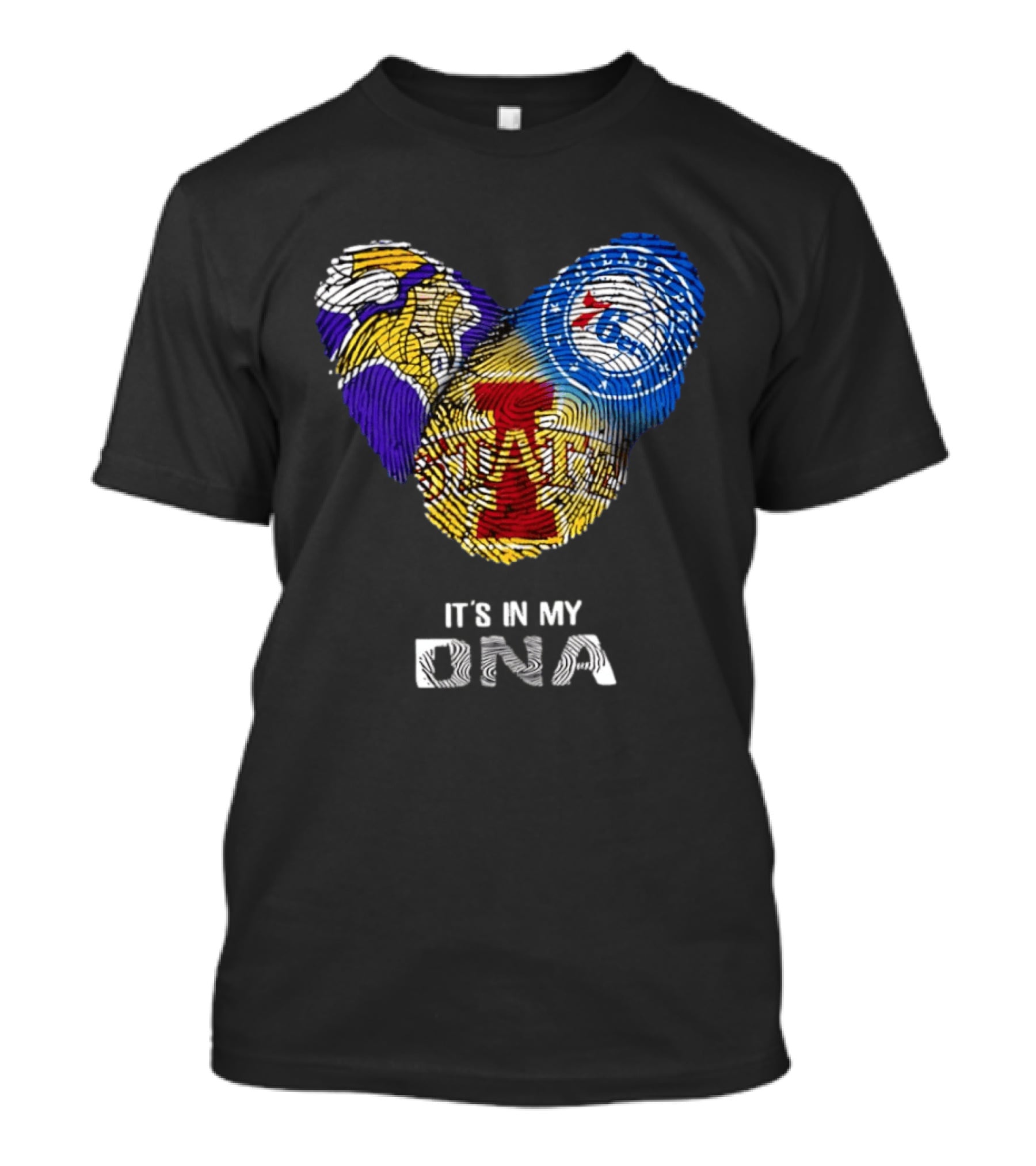 Iowa State Cyclones Minnesota Vikings Philadelphia 76ers It's In My DNA T-Shirt