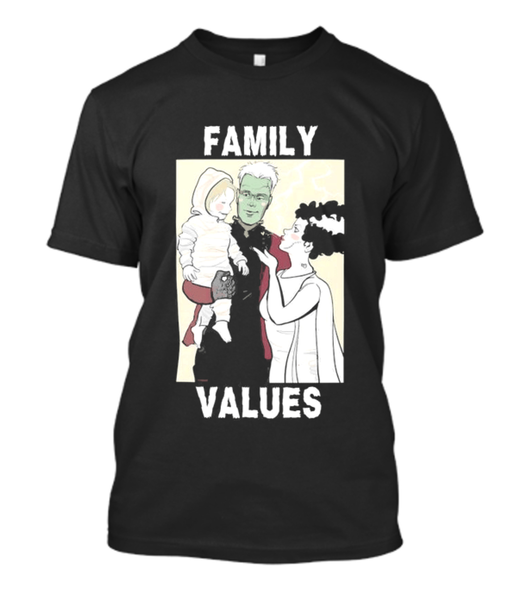 Family Values Halloween 2026 Ghostly Family T-Shirt