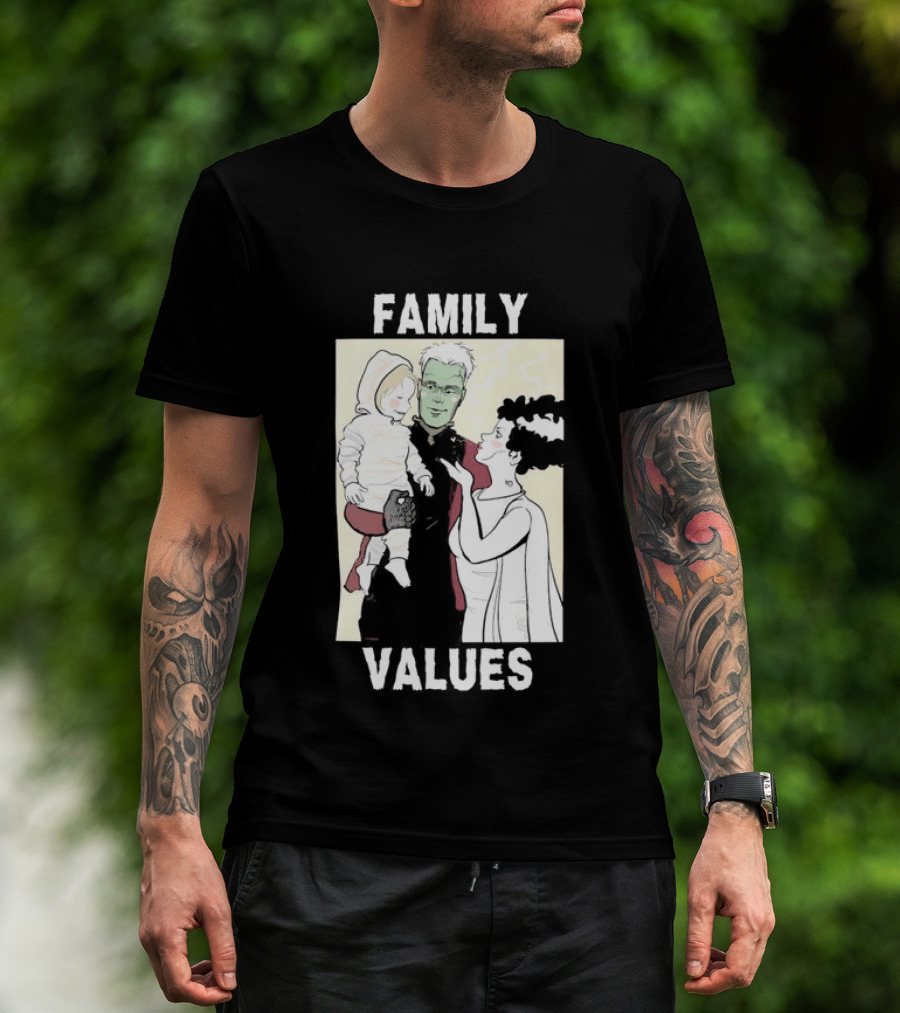 Family Values Halloween 2026 Ghostly Family T-Shirt
