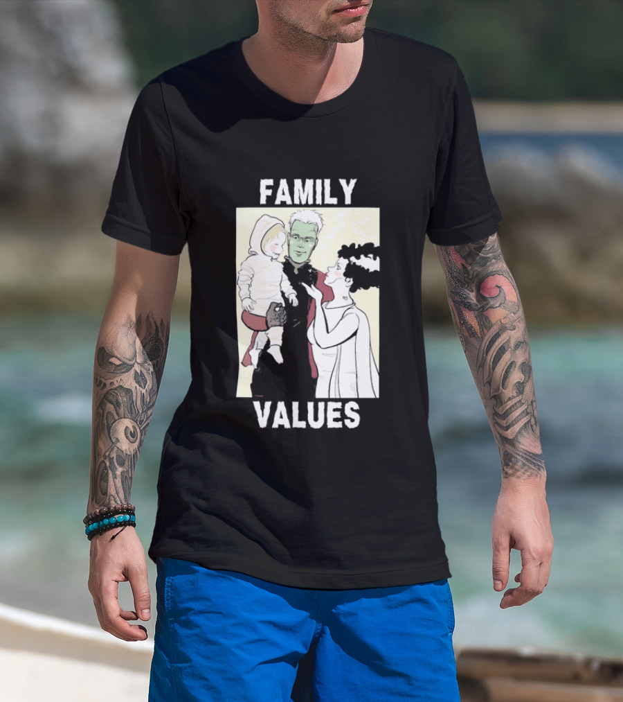 Family Values Halloween 2026 Ghostly Family T-Shirt