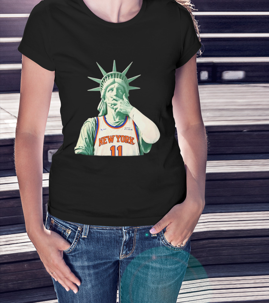 New York Knicks Statue Of Liberty Number 11 Jalen Brunson 2026 T-Shirt