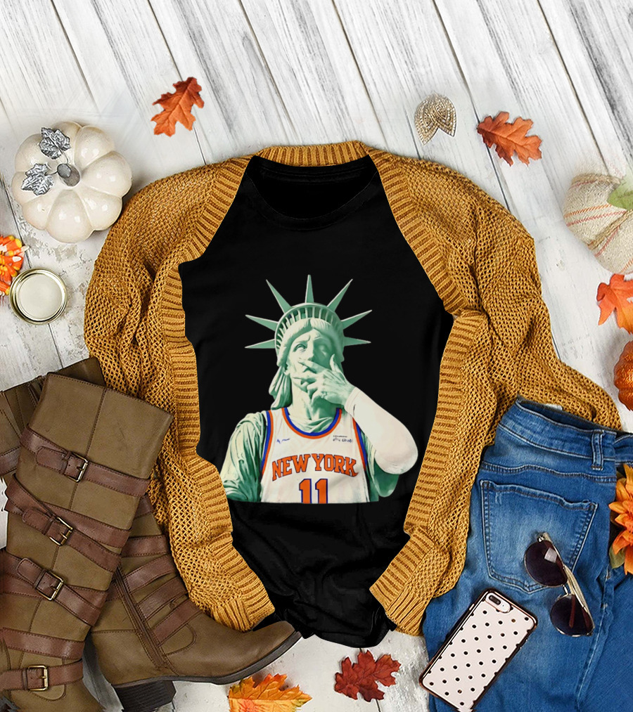 New York Knicks Statue of Liberty Number 11 Jalen Brunson 2026 T-Shirt