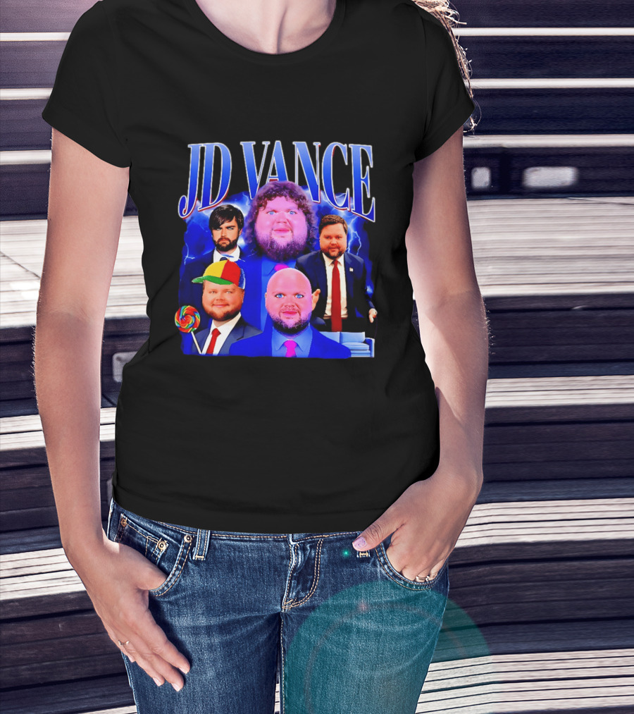 JD Vance Meme Collage Satire Politician Lollipop T-Shirt