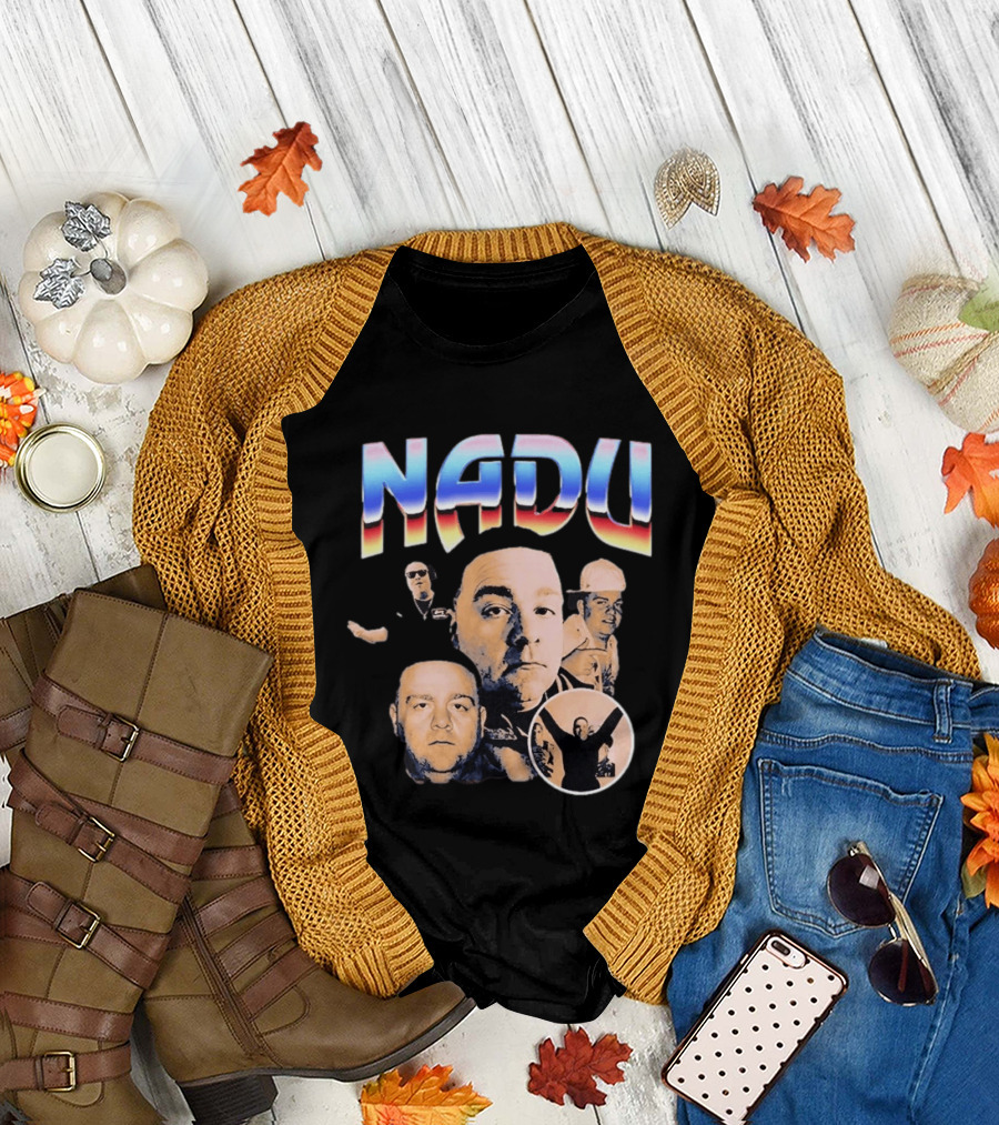 Nadu Multicolor Bold Text and Multiple Faces T-Shirt
