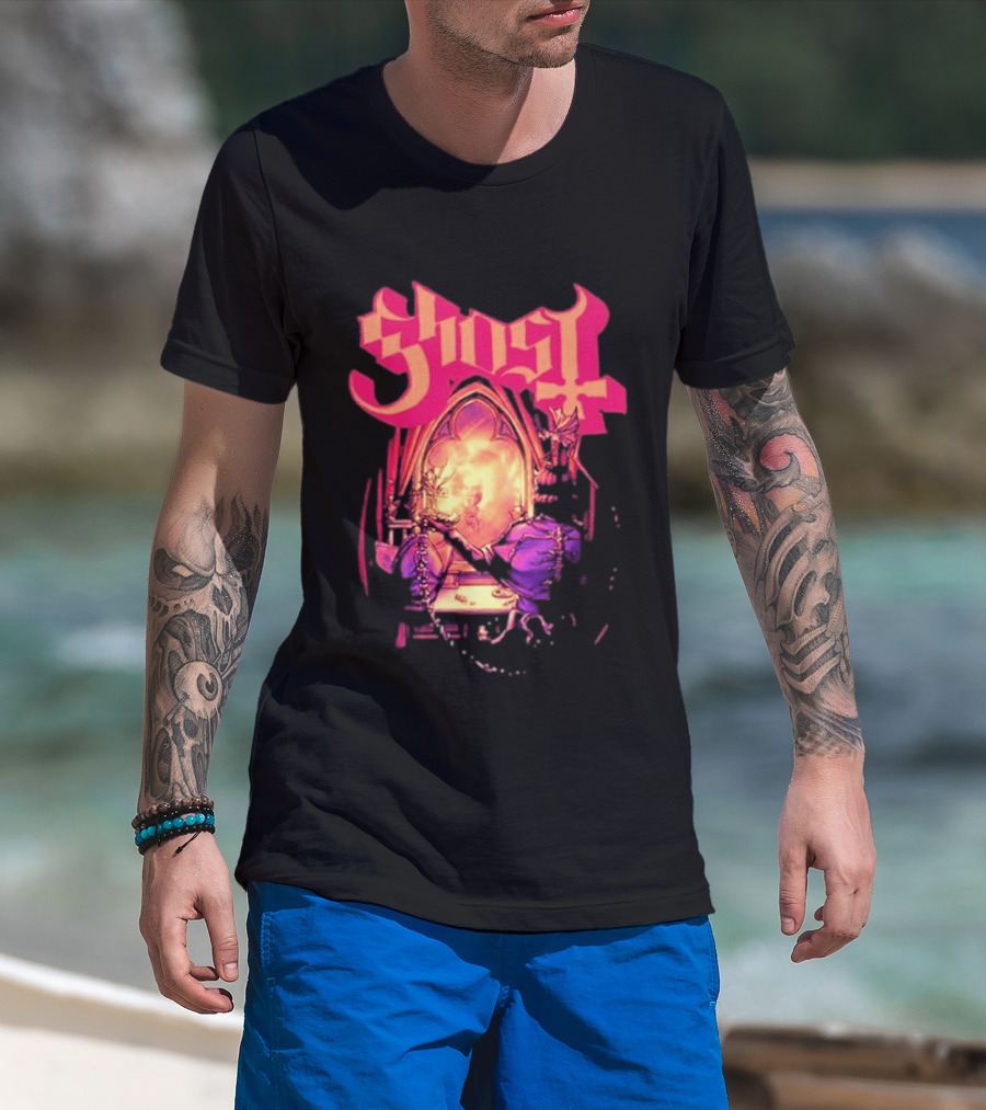 Ghost Band Summer 2026 Exclusive Dressing Room Gothic Mirror T-Shirt