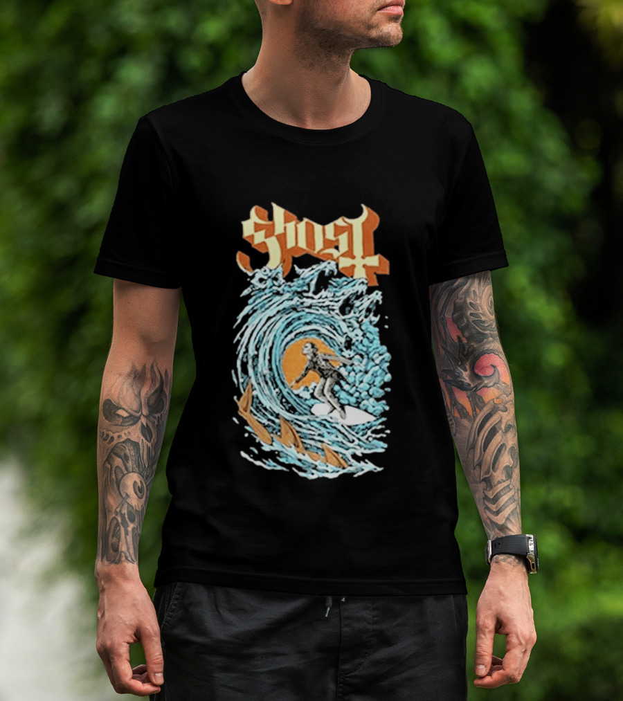 Ghost Band Summer 2026 Exclusive Papa Surf Muscle Wave T-Shirt