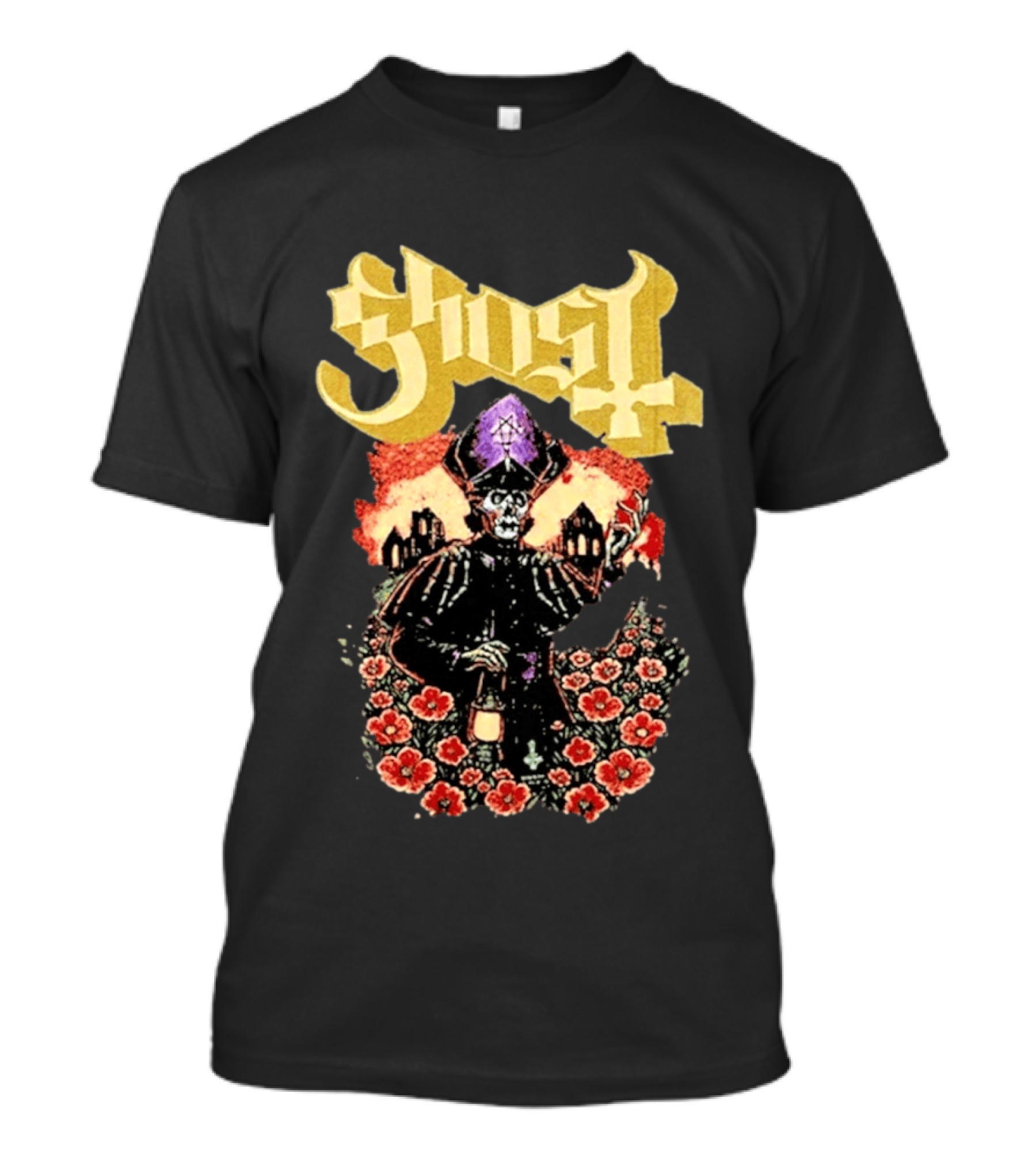 Ghost Band Summer 2026 Exclusive Peace Field Skeleton Priest And Floral T-Shirt