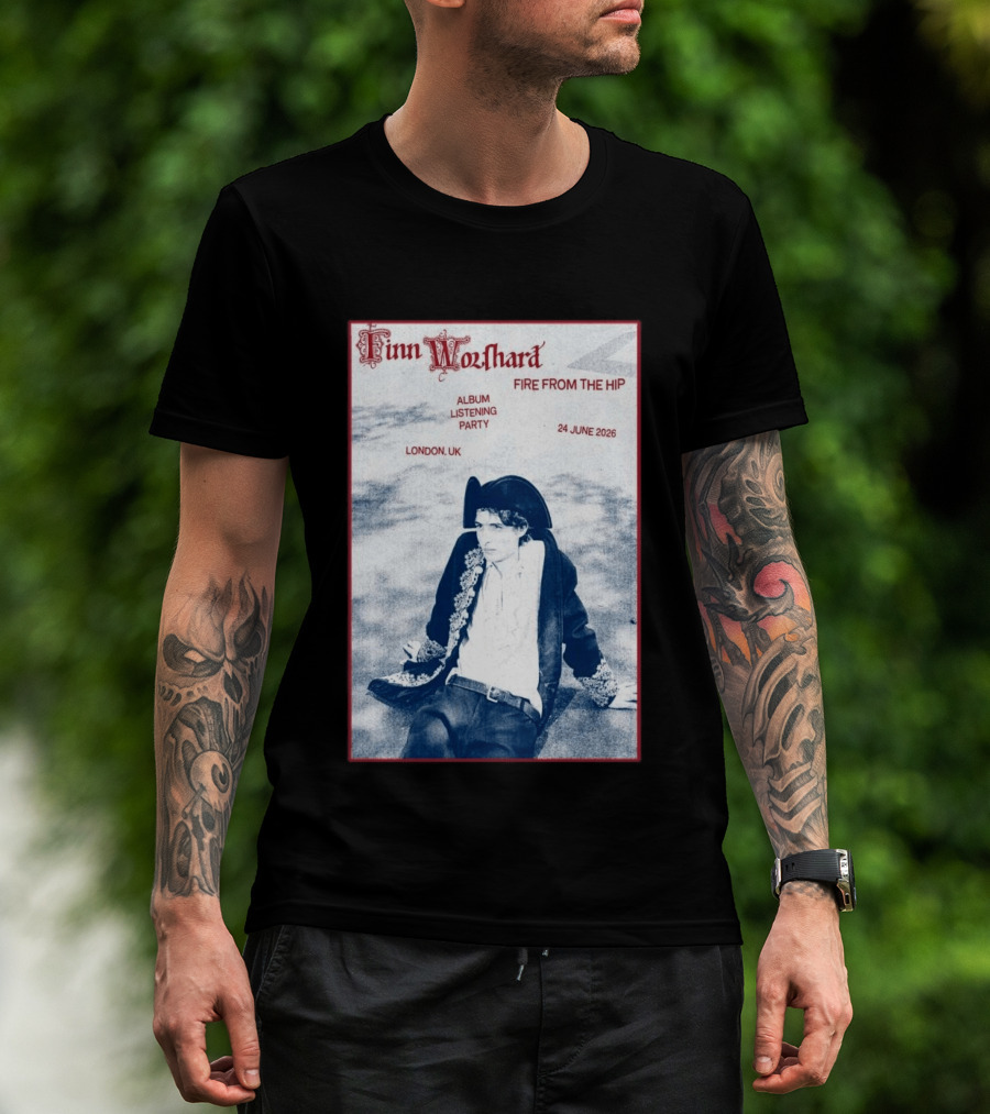 Finn Wolfhard Fire From The Hip Album Listening Party London UK June 24 2026 T-Shirt