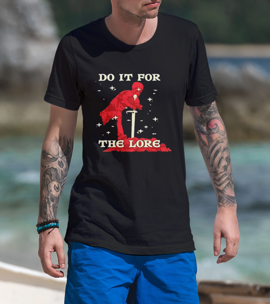 Skeleton Knight Do It For The Lore Adventure Gaming Fantasy T-Shirt