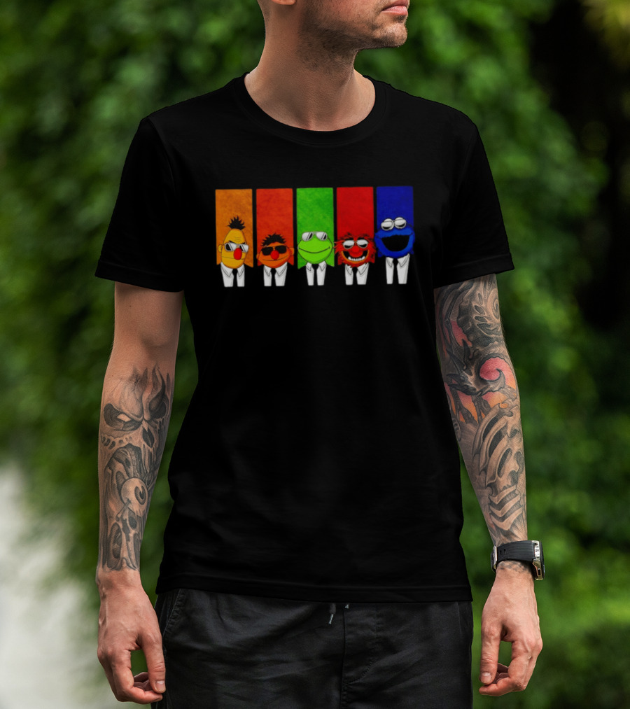 Bert Ernie Kermit Animal Cookie Monster Reservoir Dogs Mashup T-Shirt