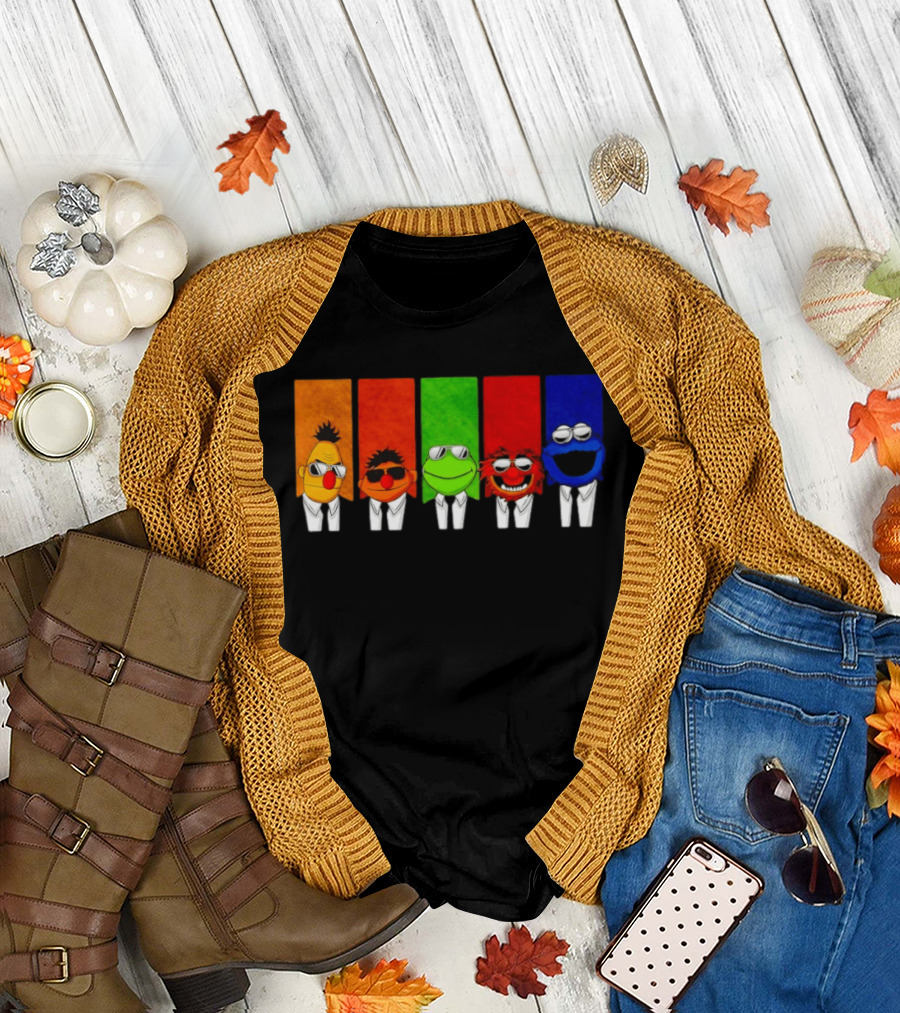 Bert Ernie Kermit Animal Cookie Monster Reservoir Dogs Mashup T-Shirt
