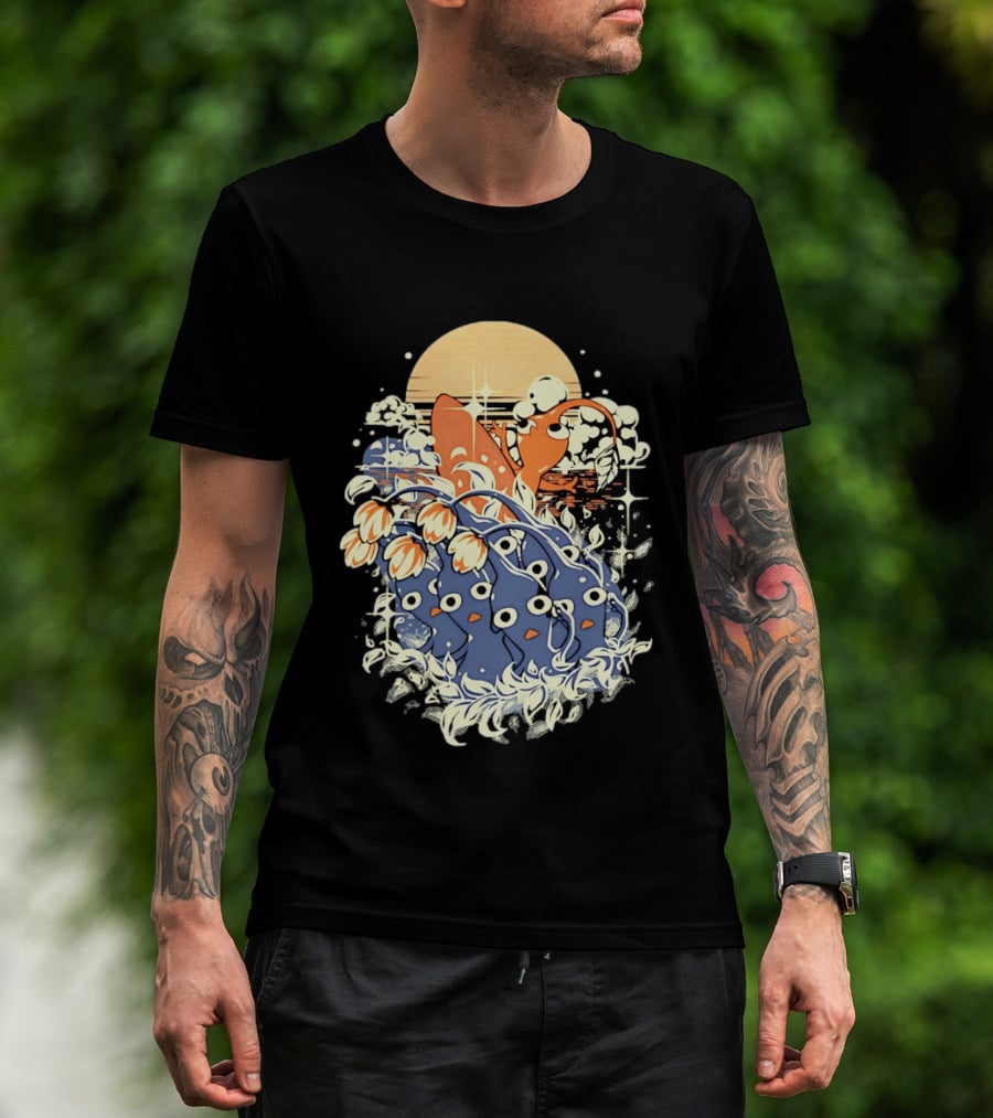 Surfing Pikmin Good Wave Sunset Retro Adventure T-Shirt