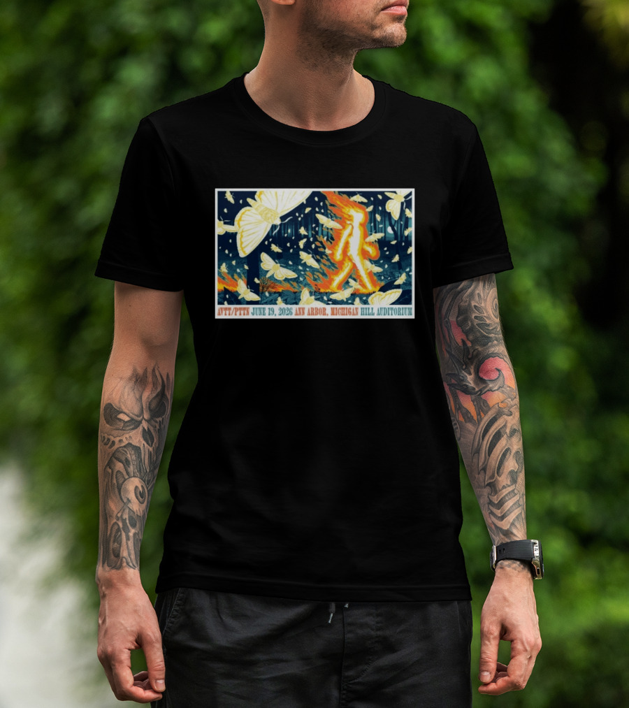 Avett Brothers Concert Ann Arbor Michigan June 19 2026 Hill Auditorium Moth T-Shirt