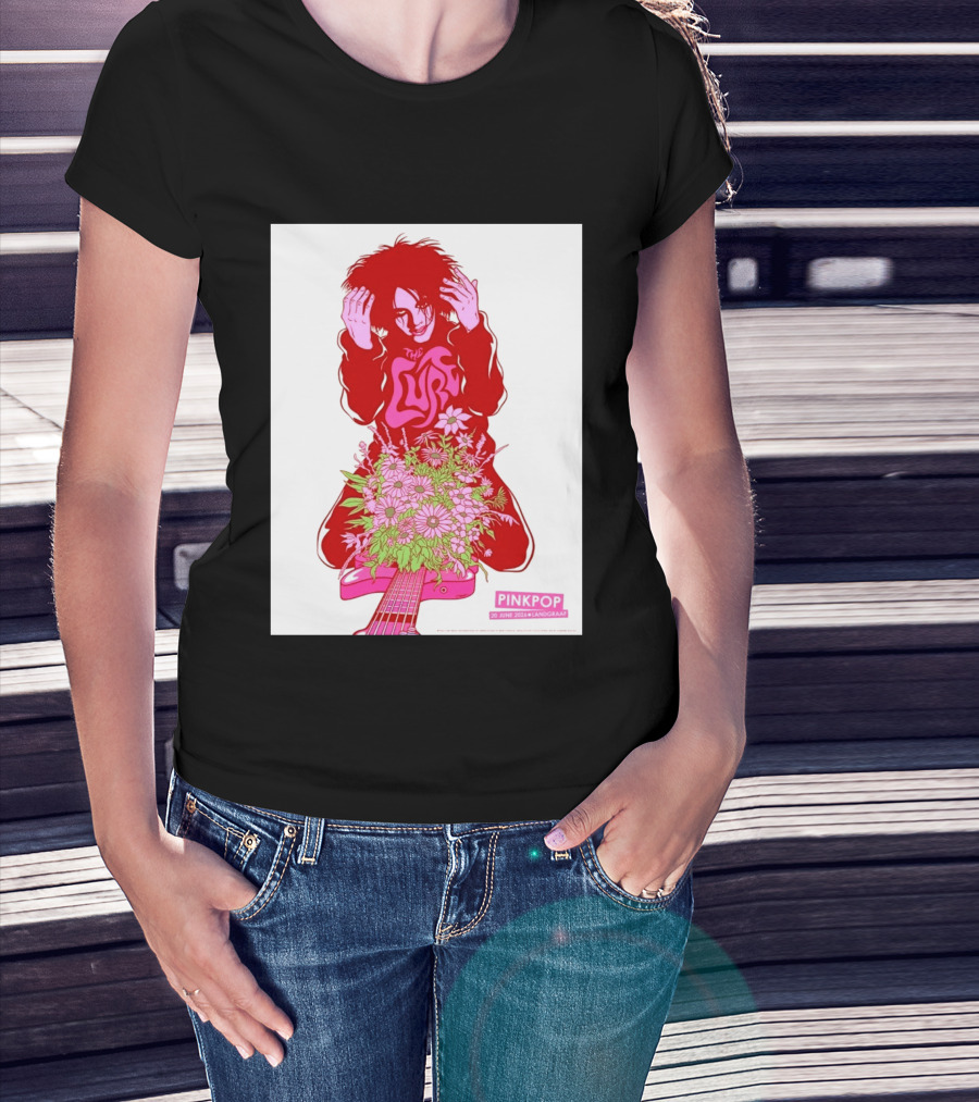 The Cure Pinkpop Festival Landgraaf Netherlands 20 June 2026 Exclusive Flowers And Guitar T-Shirt