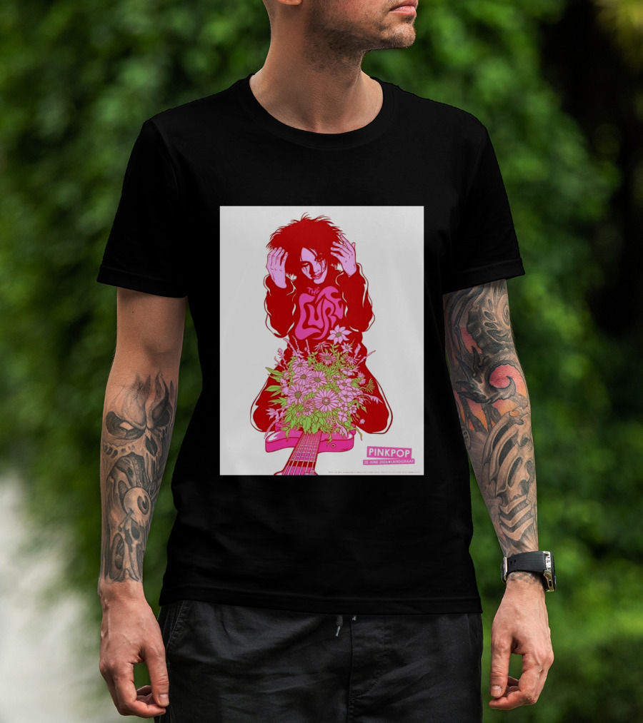 The Cure Pinkpop Festival Landgraaf Netherlands 20 June 2026 Exclusive Flowers And Guitar T-Shirt