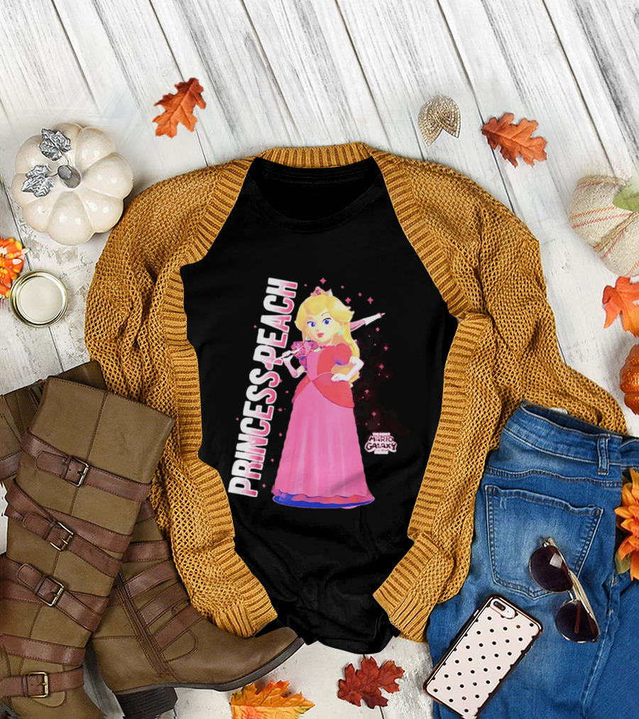 Super Mario Galaxy Movie Princess Peach Colorful Adventure T-Shirt