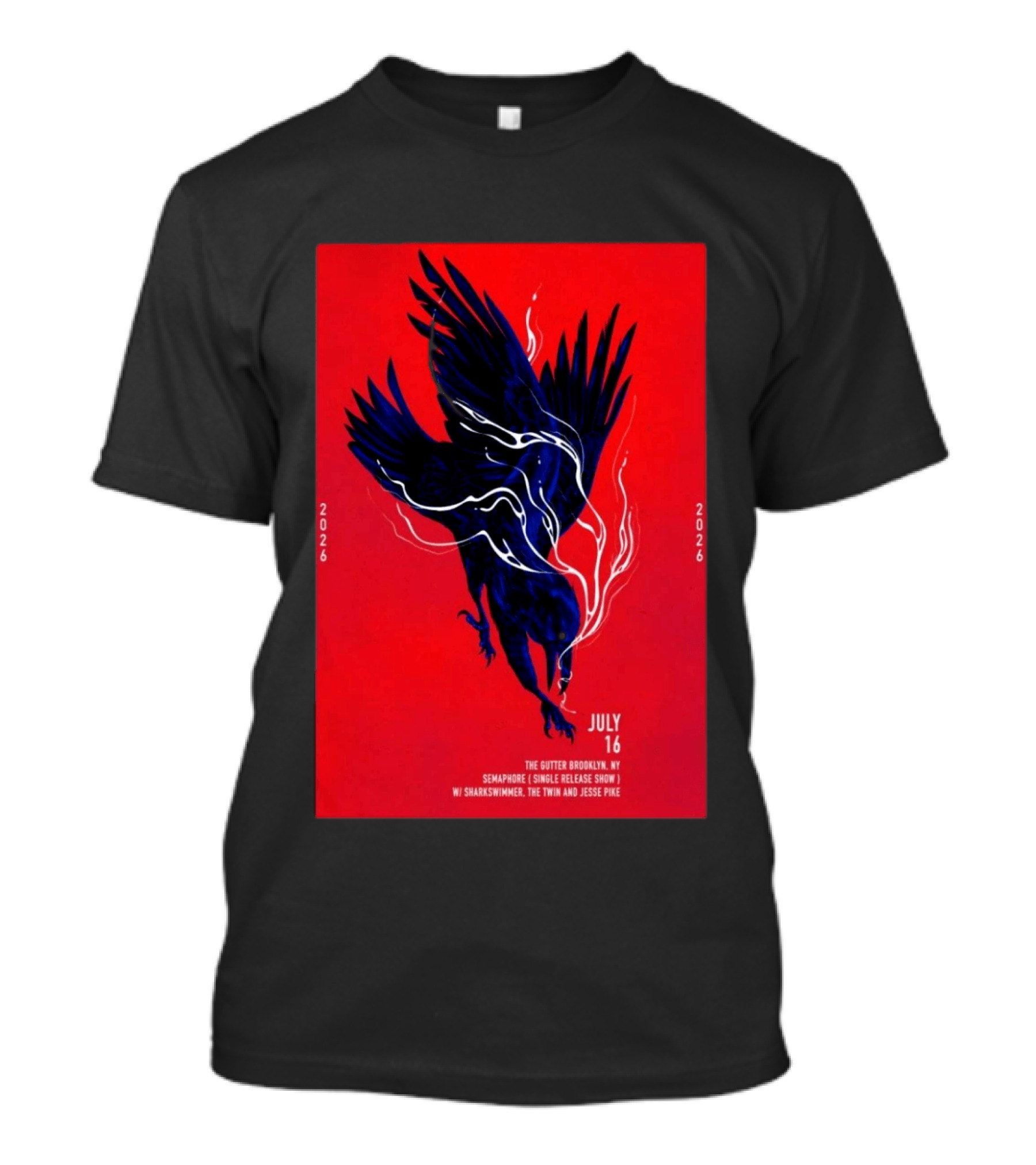 Semaphore Single Release Show The Gutter Brooklyn NY July 16 2026 With Sharkswimmer Jesse Pike T-Shirt