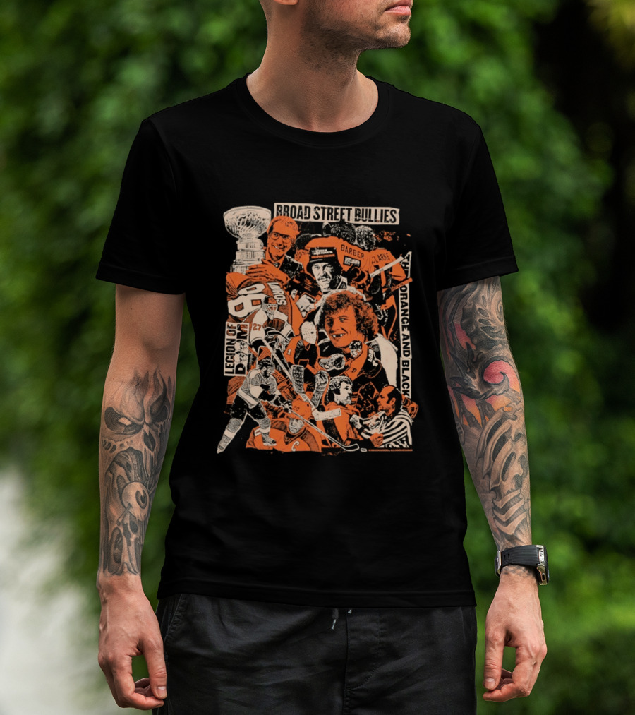 Philadelphia Flyers Broad Street Bullies Legion Of Doom Orange And Black T-Shirt
