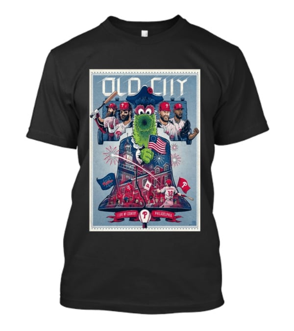 Old City Phillies I Love My Country Philadelphia T-Shirt