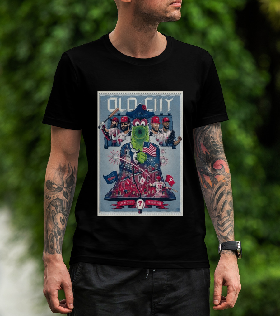 Old City Phillies I Love My Country Philadelphia T-Shirt