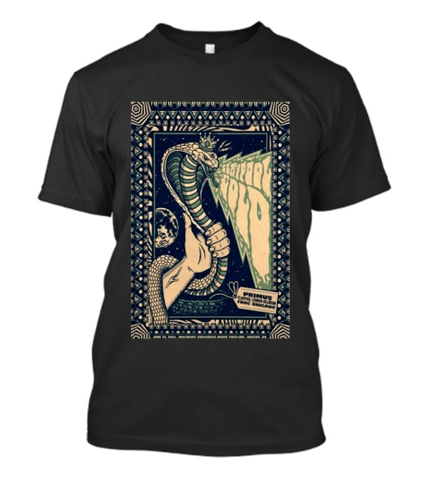 Primus June 17 2023 Walmart Arkansas Amphitheater Clapool Lennon Delirium Frog Brigade Concert Snake Earth T-Shirt