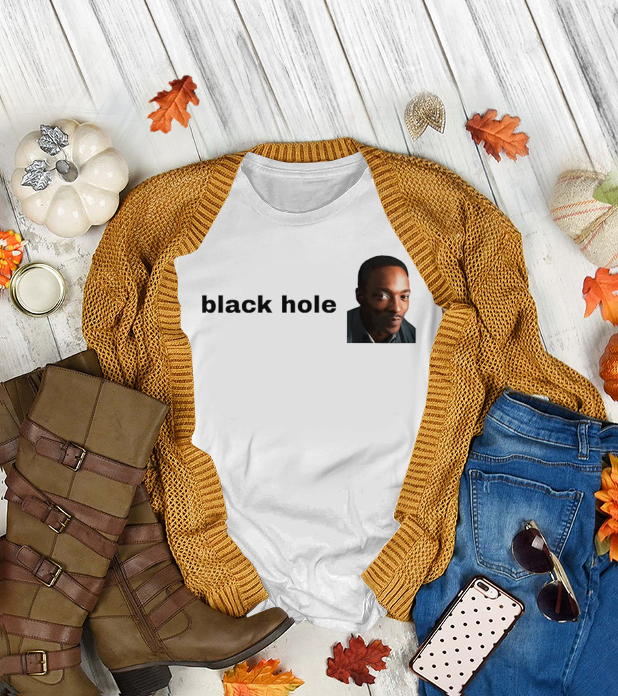 Black Hole Anthony Mackie Face T-Shirt