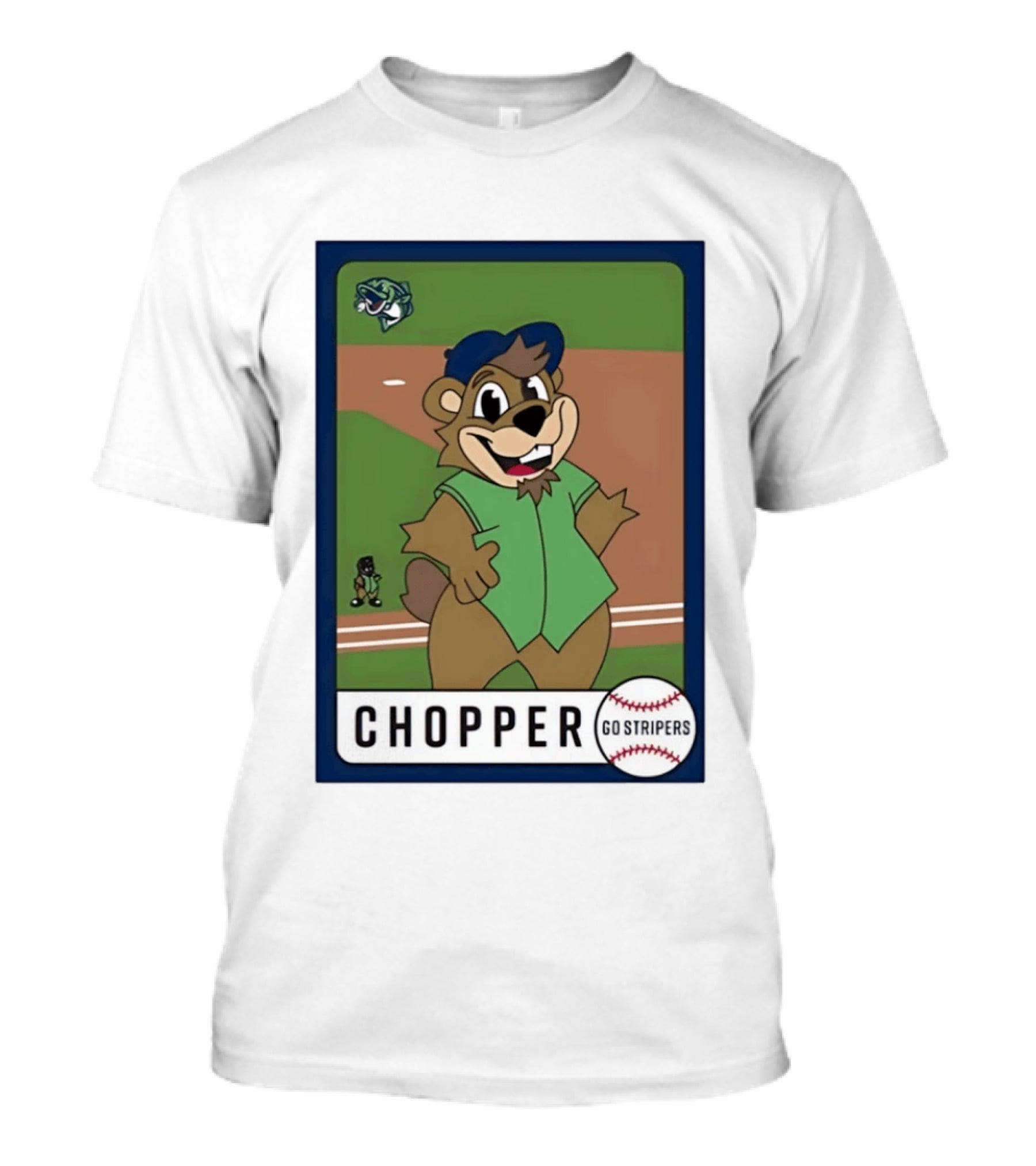 Chopper Gwinnett Stripers Baseball Card Go Stripers T-Shirt