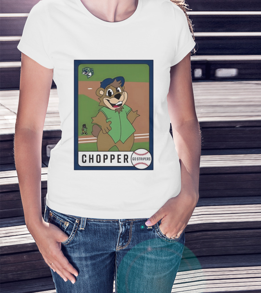 Chopper Gwinnett Stripers Baseball Card Go Stripers T-Shirt