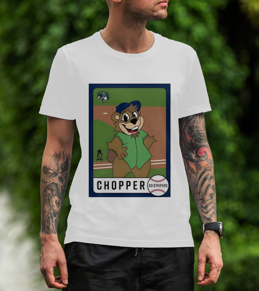 Chopper Gwinnett Stripers Baseball Card Go Stripers T-Shirt