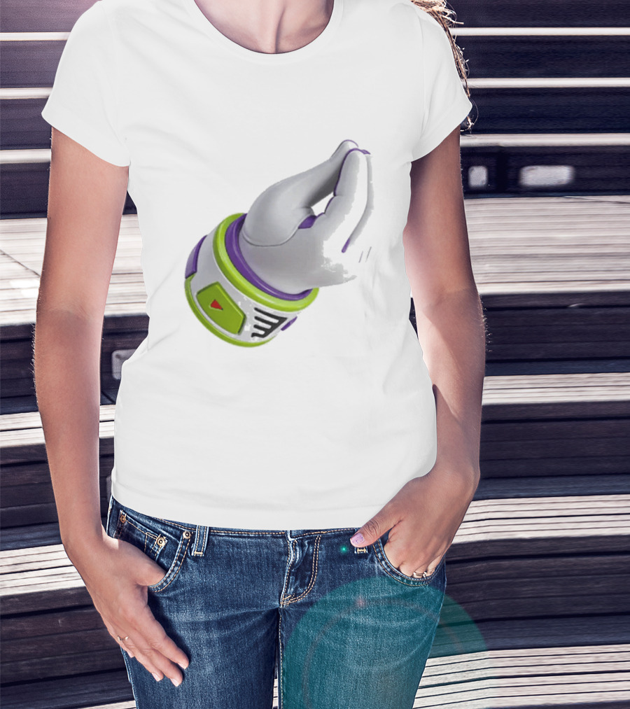 Buzz's Italian Hand Gesture Spacesuit Sleeve T-Shirt