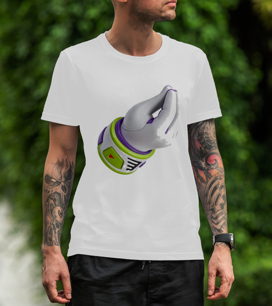 Buzz's Italian Hand Gesture Spacesuit Sleeve T-Shirt