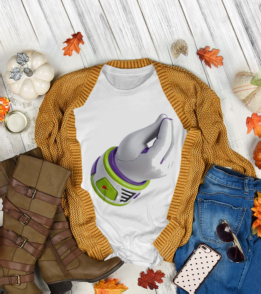 Buzz's Italian Hand Gesture Spacesuit Sleeve T-Shirt