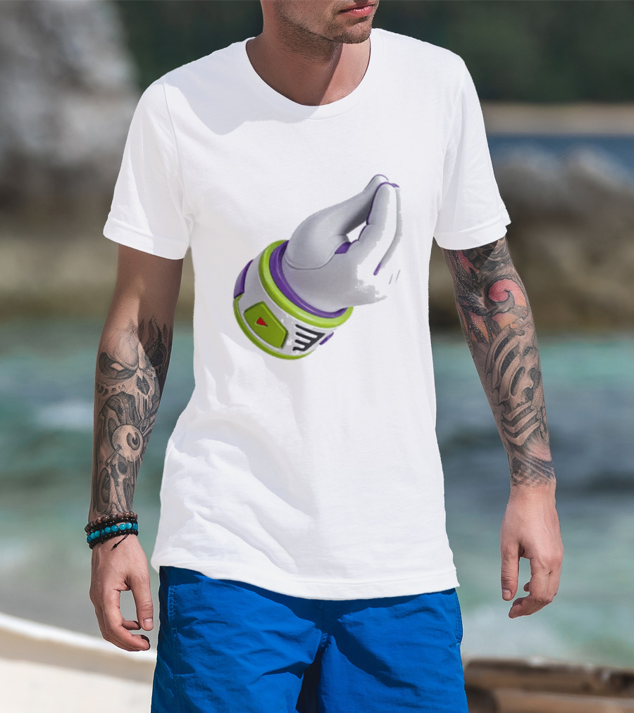 Buzz's Italian Hand Gesture Spacesuit Sleeve T-Shirt