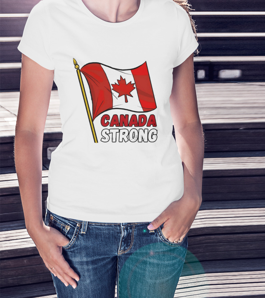 Canada Strong Maple Leaf Flag Pride T-Shirt