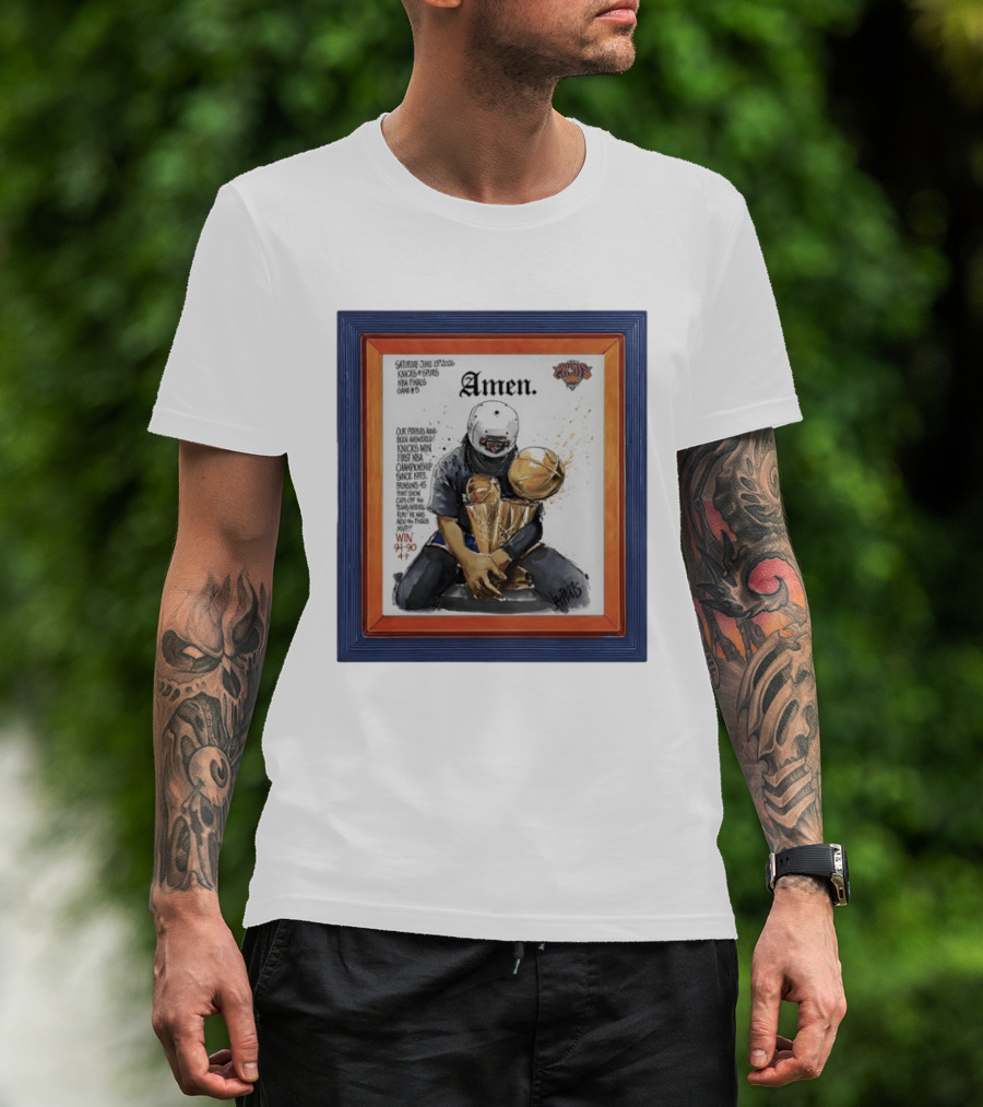 Saturday June 15 2026 Knicks Spurs NBA Finals Game 6 Amen Knicks Win First NBA Championship Since 1973 Win 4 90 47 T-Shirt