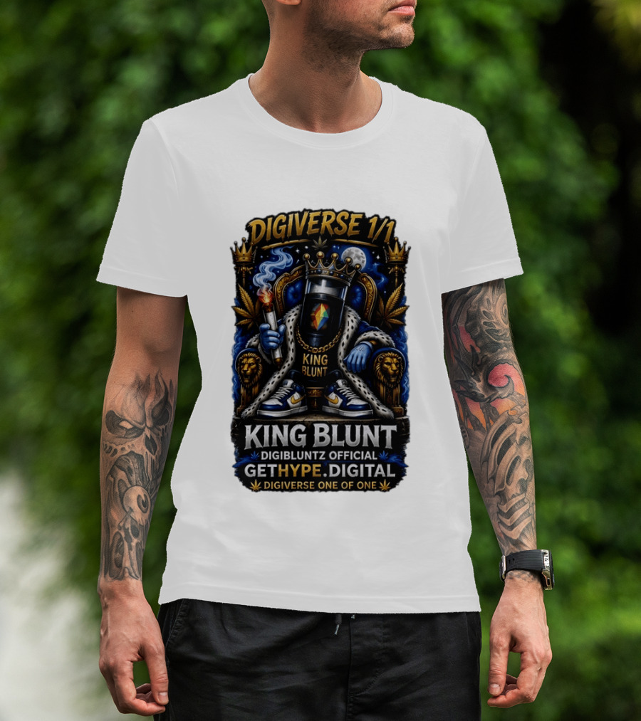 Digiverse 1 1 King Blunt GetHype Digibluntz Official Digital One Of One T-Shirt