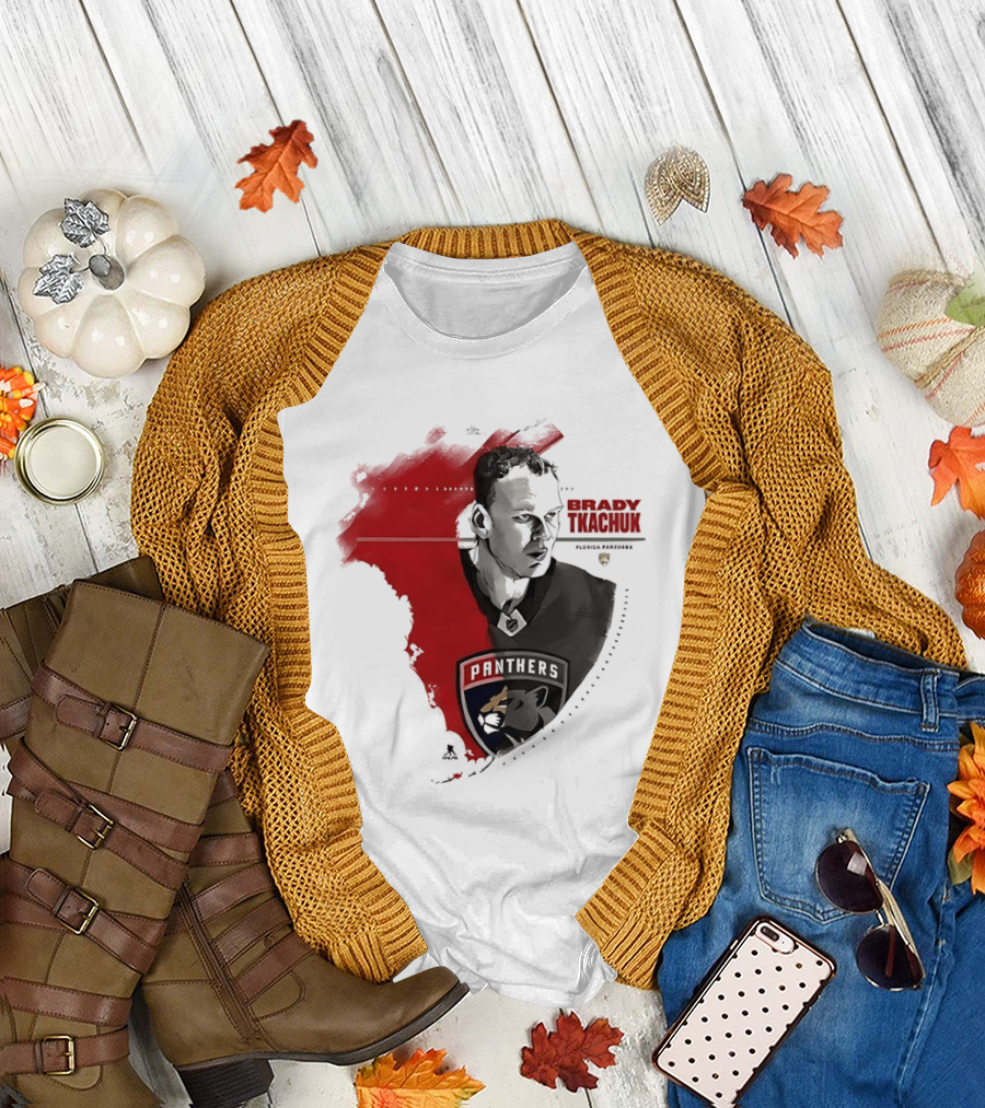 Florida Panthers Brady Tkachuk Portrait State Of Florida T-Shirt