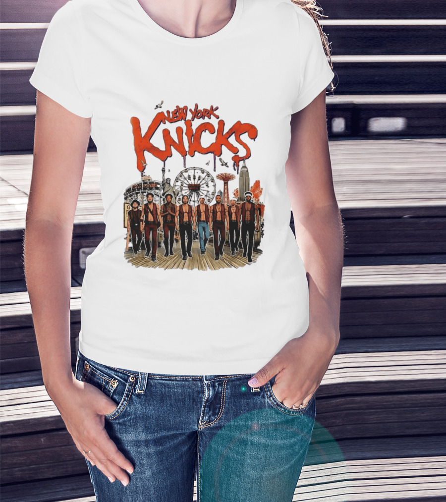 New York Knicks The Warriors Coney Island Gang Ferris Wheel Empire State Building T-Shirt