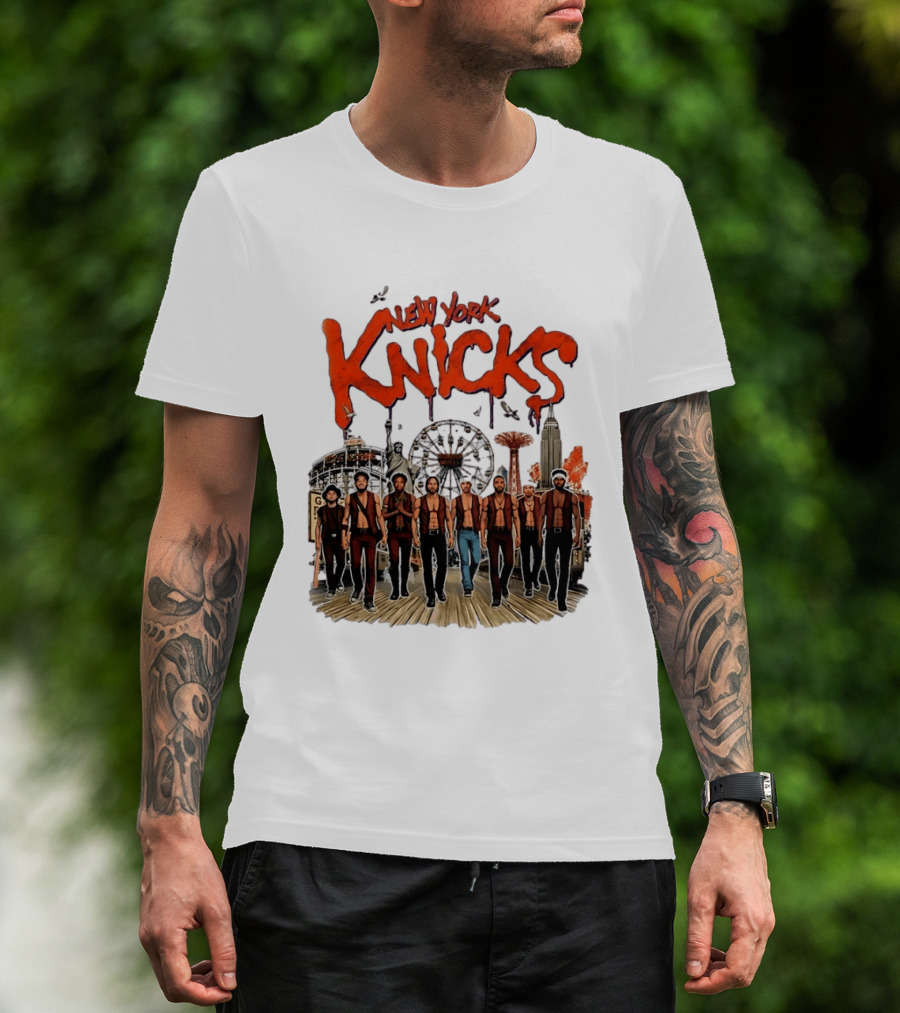 New York Knicks The Warriors Coney Island Gang Ferris Wheel Empire State Building T-Shirt