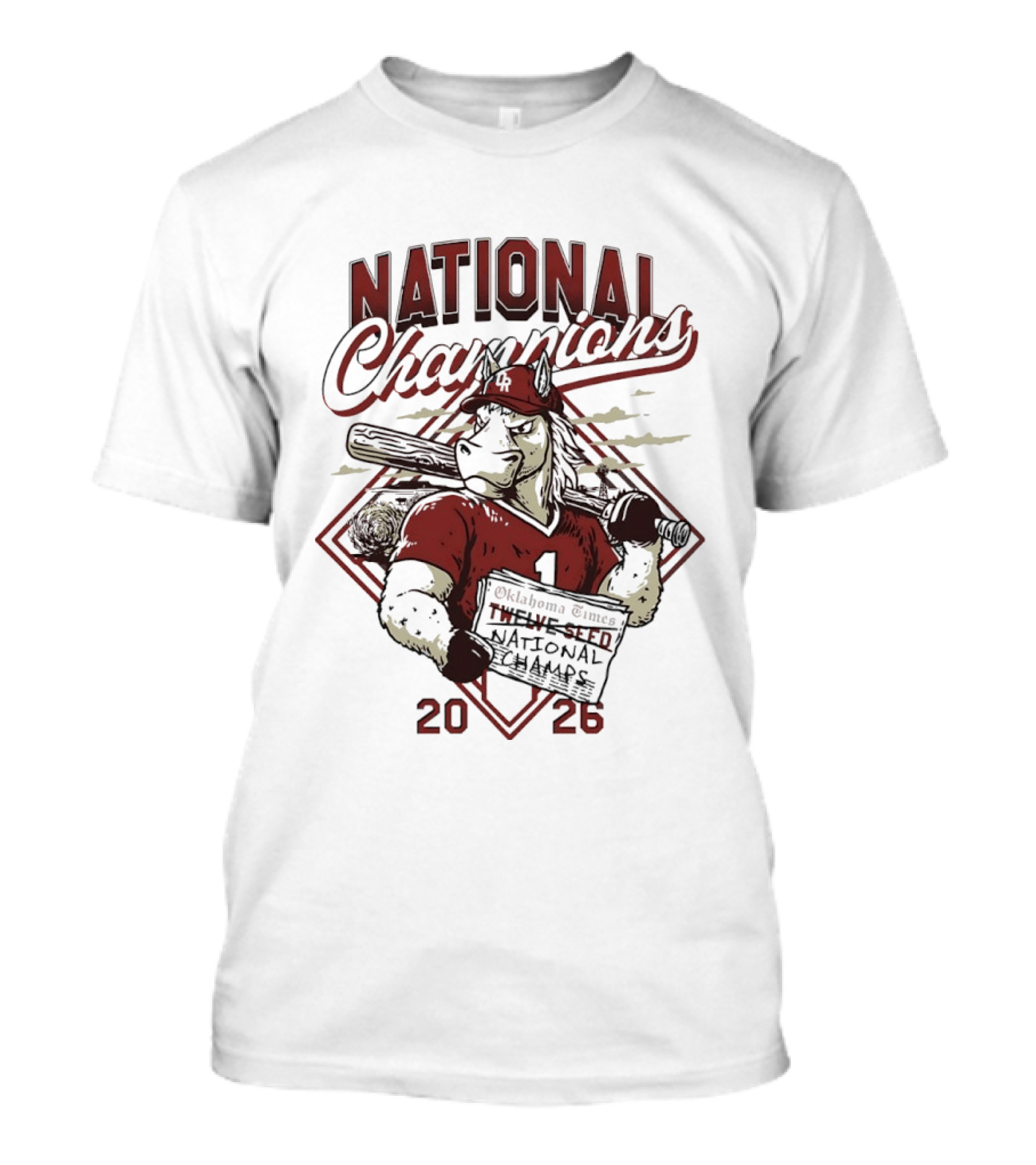 Oklahoma Sooners National Champions 2026 Sooner Schooner Baseball T-Shirt