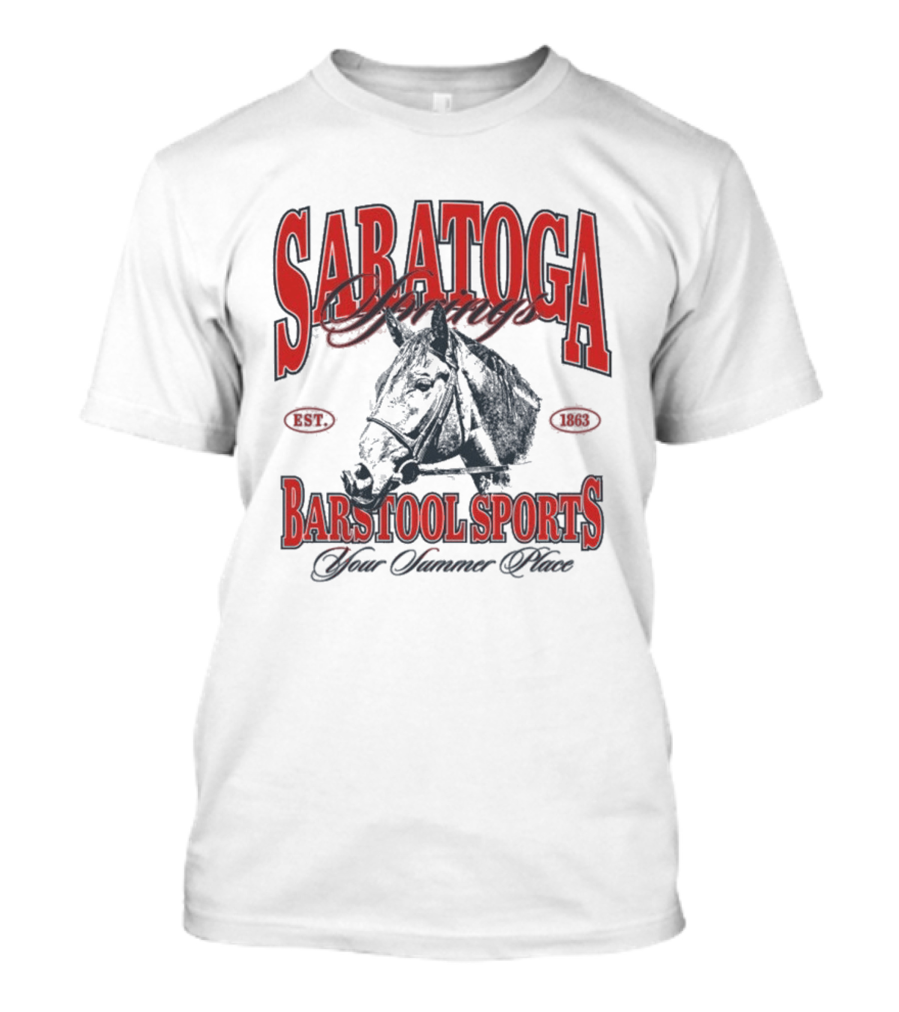 Saratoga Springs Barstool Sports Horse Racing 2026 Your Summer Place T-Shirt