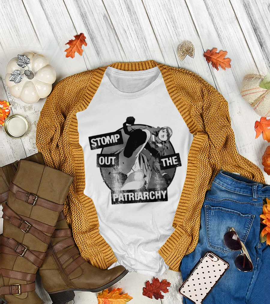 Stomp Out The Patriarchy Empowerment Manga Style Influence T-Shirt