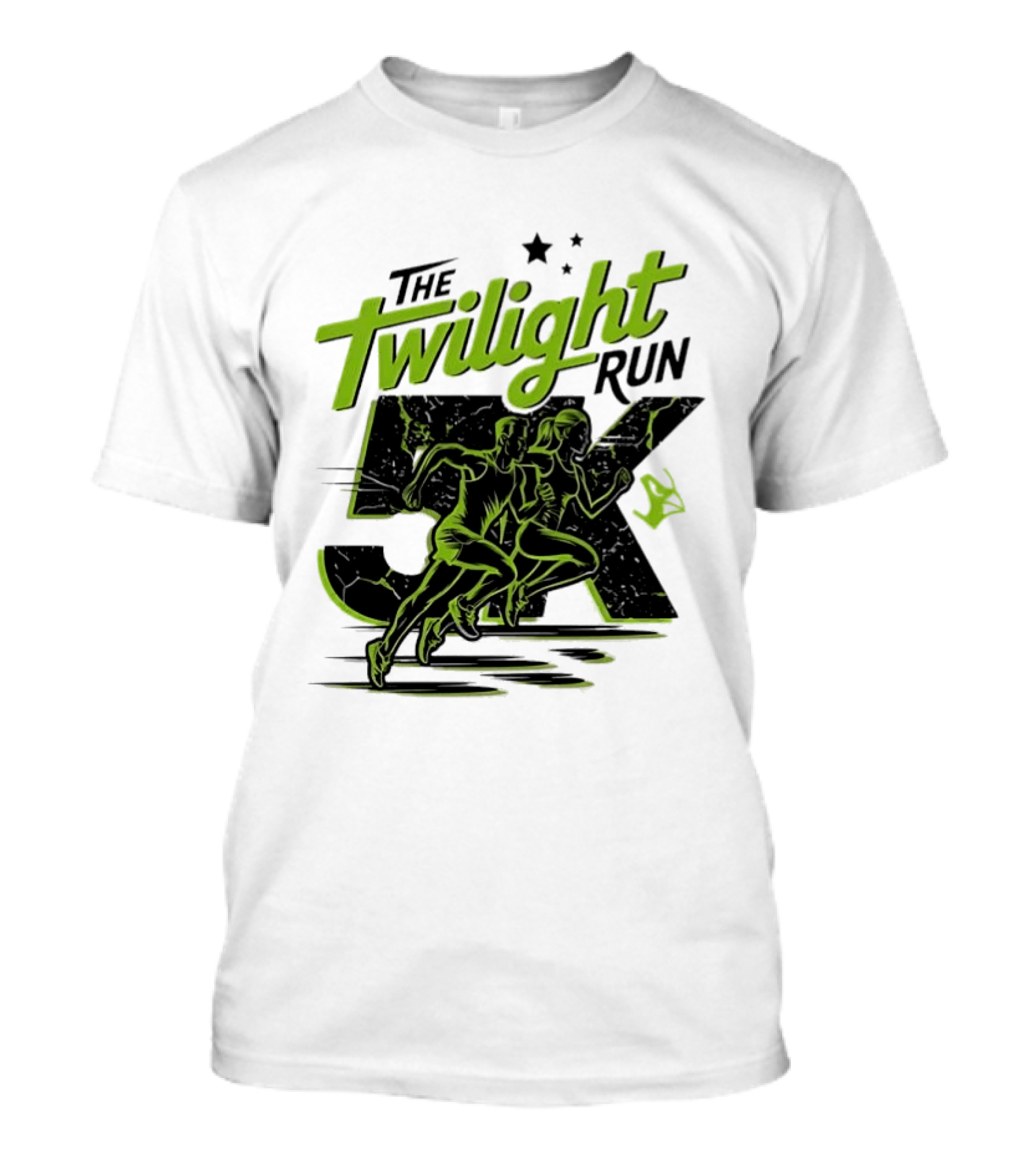 The Twilight Run 5K Runners And Stars Night Race Event T-Shirt